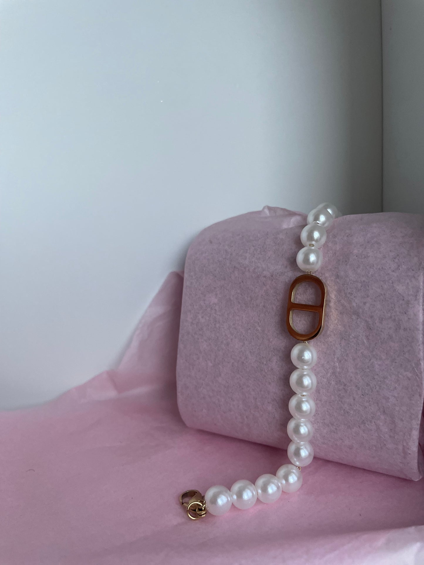Bracelet perle blanche